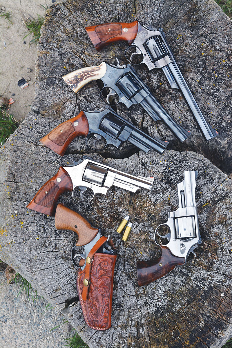 The Smith & Wesson Model 25-5 and 625-6 chambered in 45 Colt have been offered in different barrel lengths and configurations.